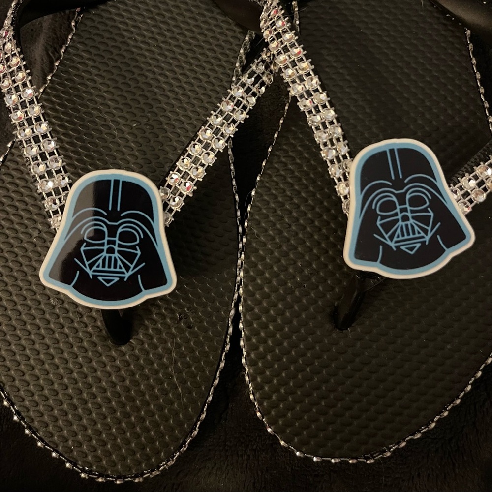 Star Wars Flip Flops with Darth Vader Design